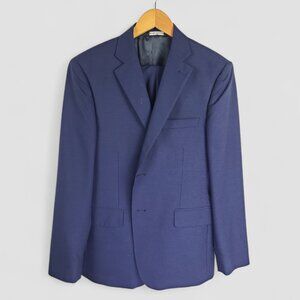 Saks Fifth Avenue Slim Fit Wool Check 2-Piece Suit 38S - Unhemmed Pants W32